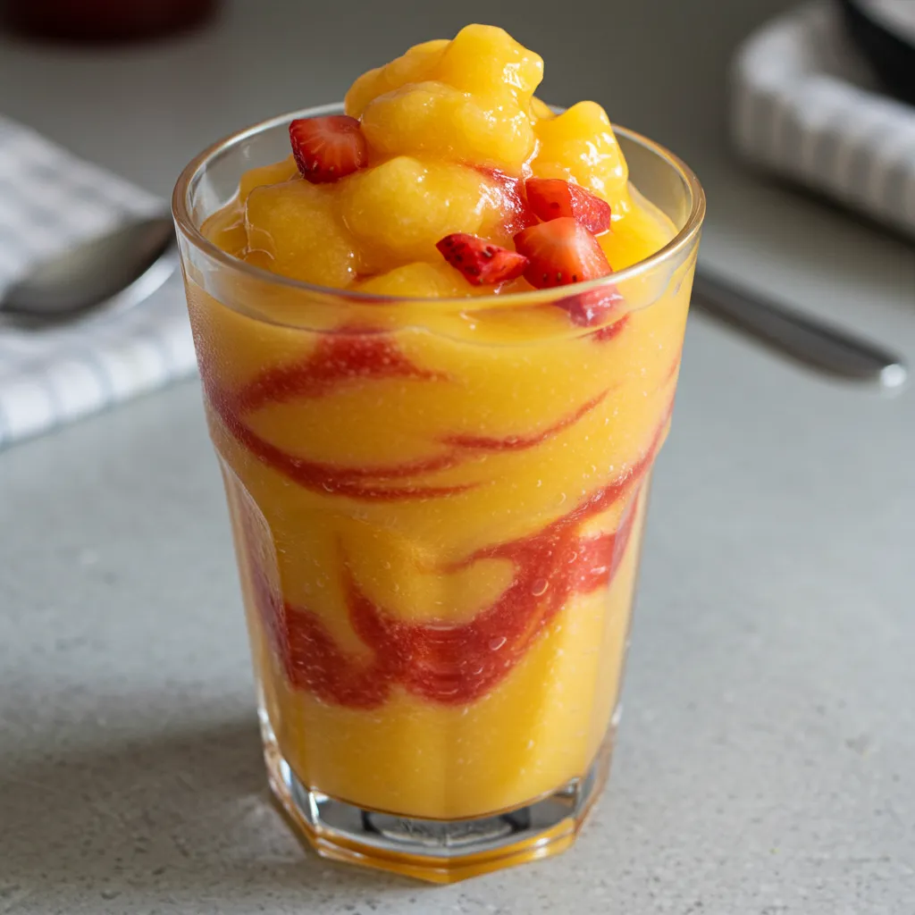BEST RECIPE for Fresh Mango Strawberry Swirled Slushies: Ultimate Frozen Fruit Perfection - secondary view